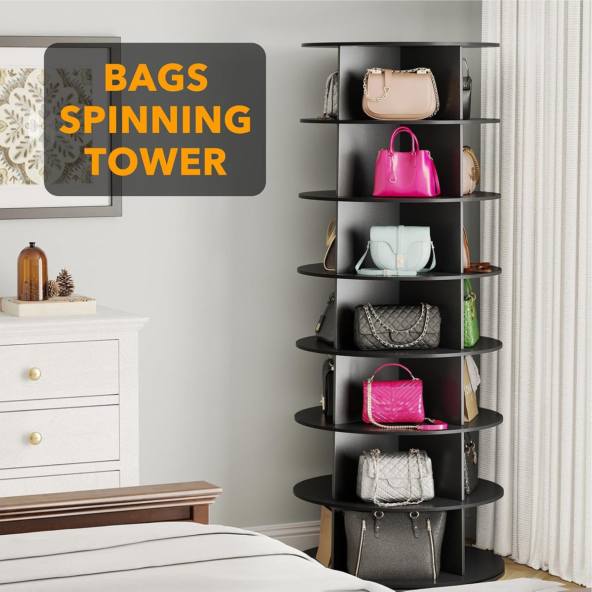 Rotating 7-Tier Shoe Rack